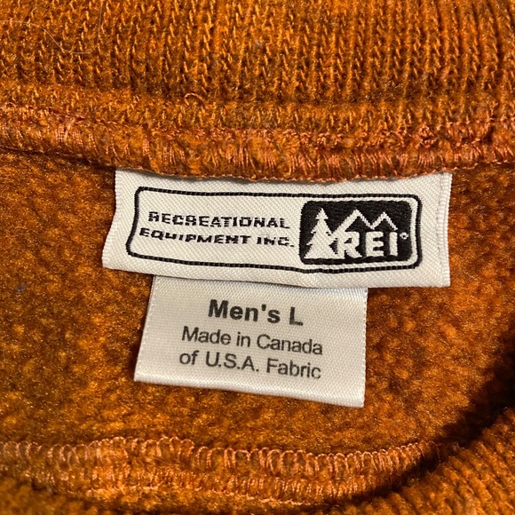 REI Burnt Orange Mens Sweatshirt Size L - Picture 7 of 9